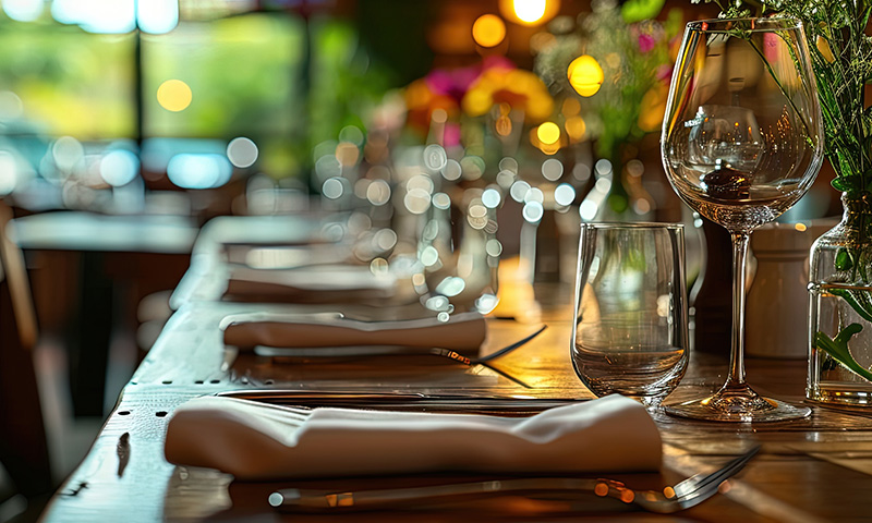 a table set up for an event